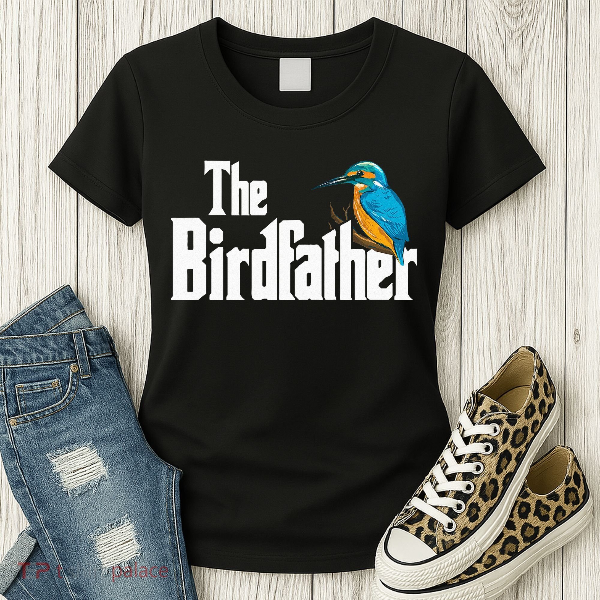 The Birdfather Bird Watching Funny Meme Birder Daddy Women's T-Shirt