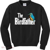 The Birdfather Bird Watching Funny Meme Birder Daddy Kids Sweatshirt thumb 0