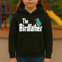 The Birdfather Bird Watching Funny Meme Birder Daddy Kids Hoodie thumb 3