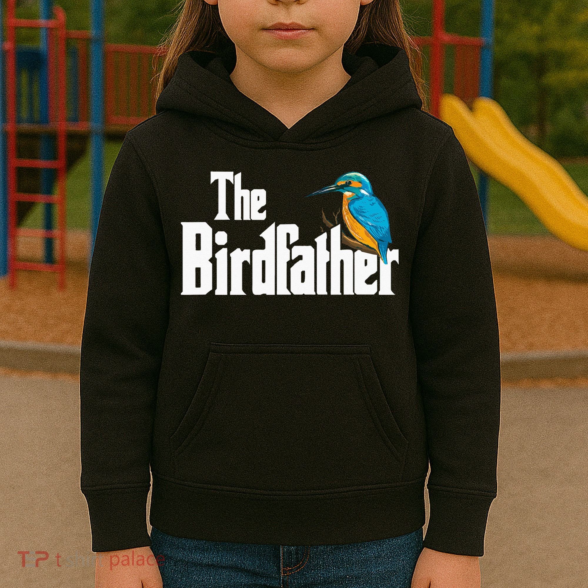 The Birdfather Bird Watching Funny Meme Birder Daddy Kids Hoodie