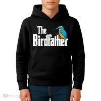 The Birdfather Bird Watching Funny Meme Birder Daddy Kids Hoodie thumb 4