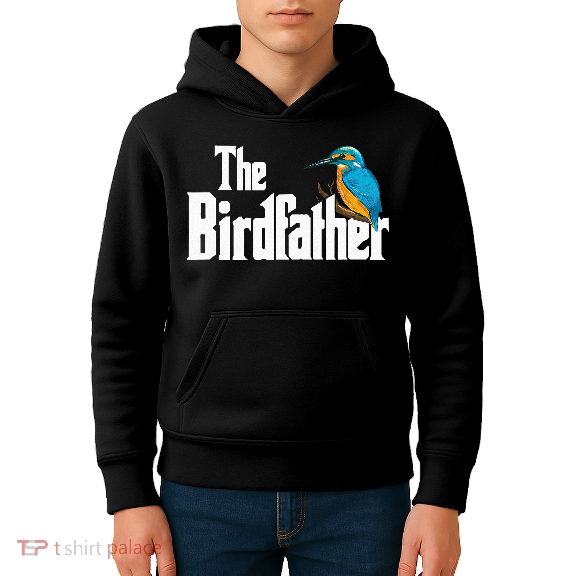 The Birdfather Bird Watching Funny Meme Birder Daddy Kids Hoodie