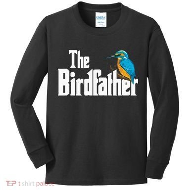 The Birdfather Bird Watching Funny Meme Birder Daddy Kids Long Sleeve Shirt