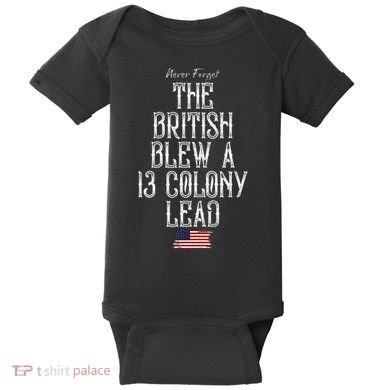 The British Blew A 13 Colony Lead Baby Bodysuit