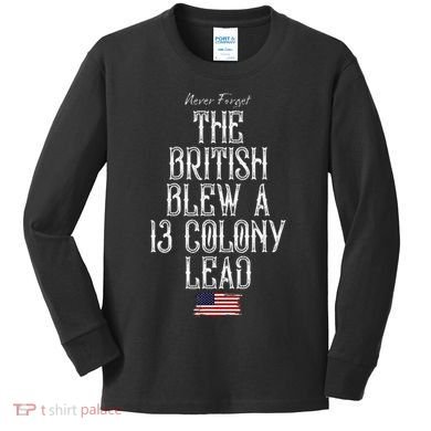 The British Blew A 13 Colony Lead Kids Long Sleeve Shirt