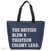 The British Blew A 13 Colony Lead Funny Philadelphia Tote Bag thumb 0