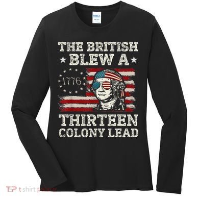 The British Blew A 13 Colony Lead Funny Women's Long Sleeve Shirt