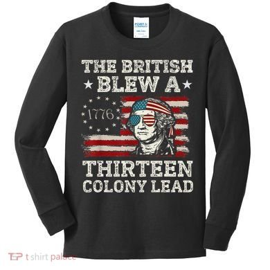 The British Blew A 13 Colony Lead Funny Kids Long Sleeve Shirt