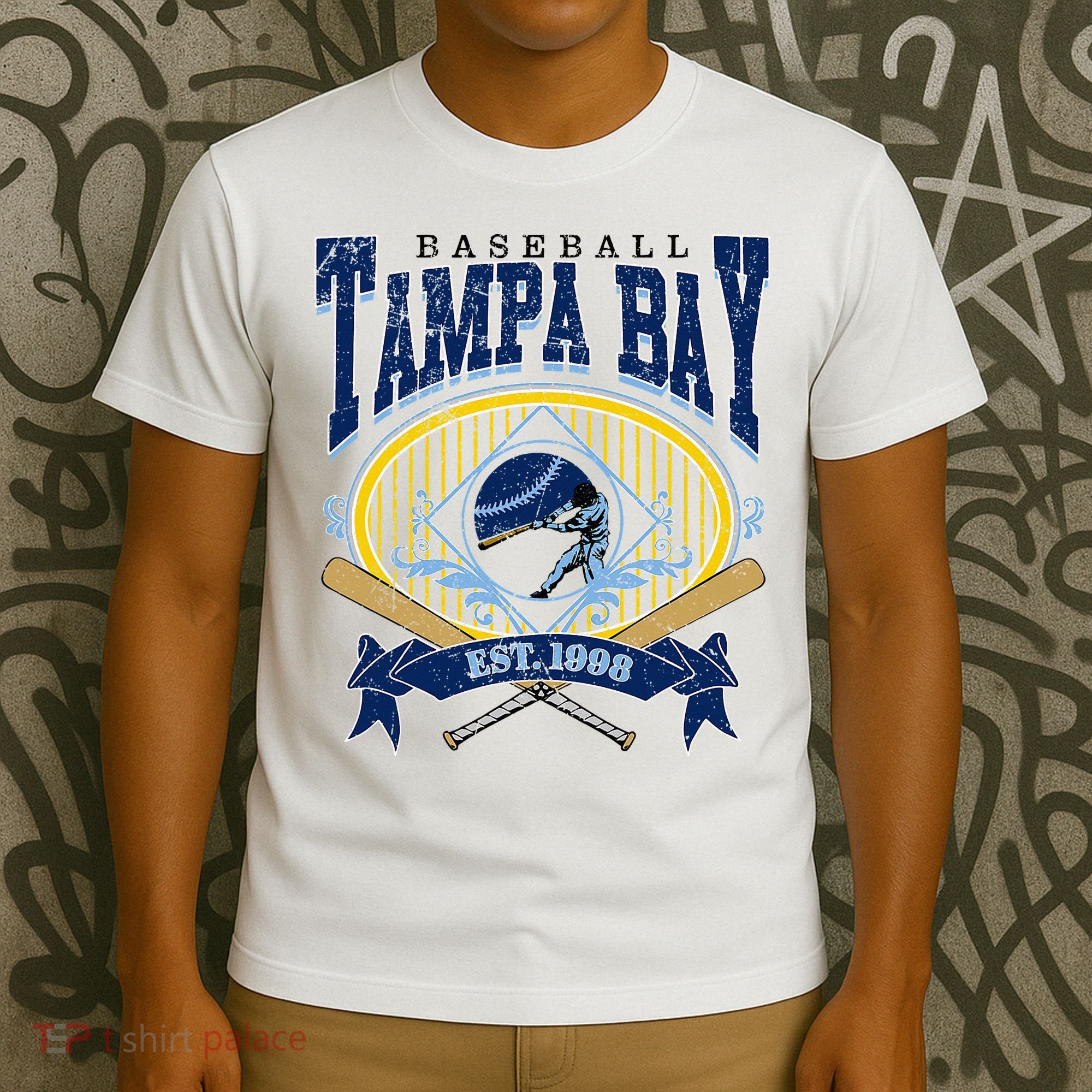 Tampa Bay Baseball Vintage Baseball Lover T-Shirt