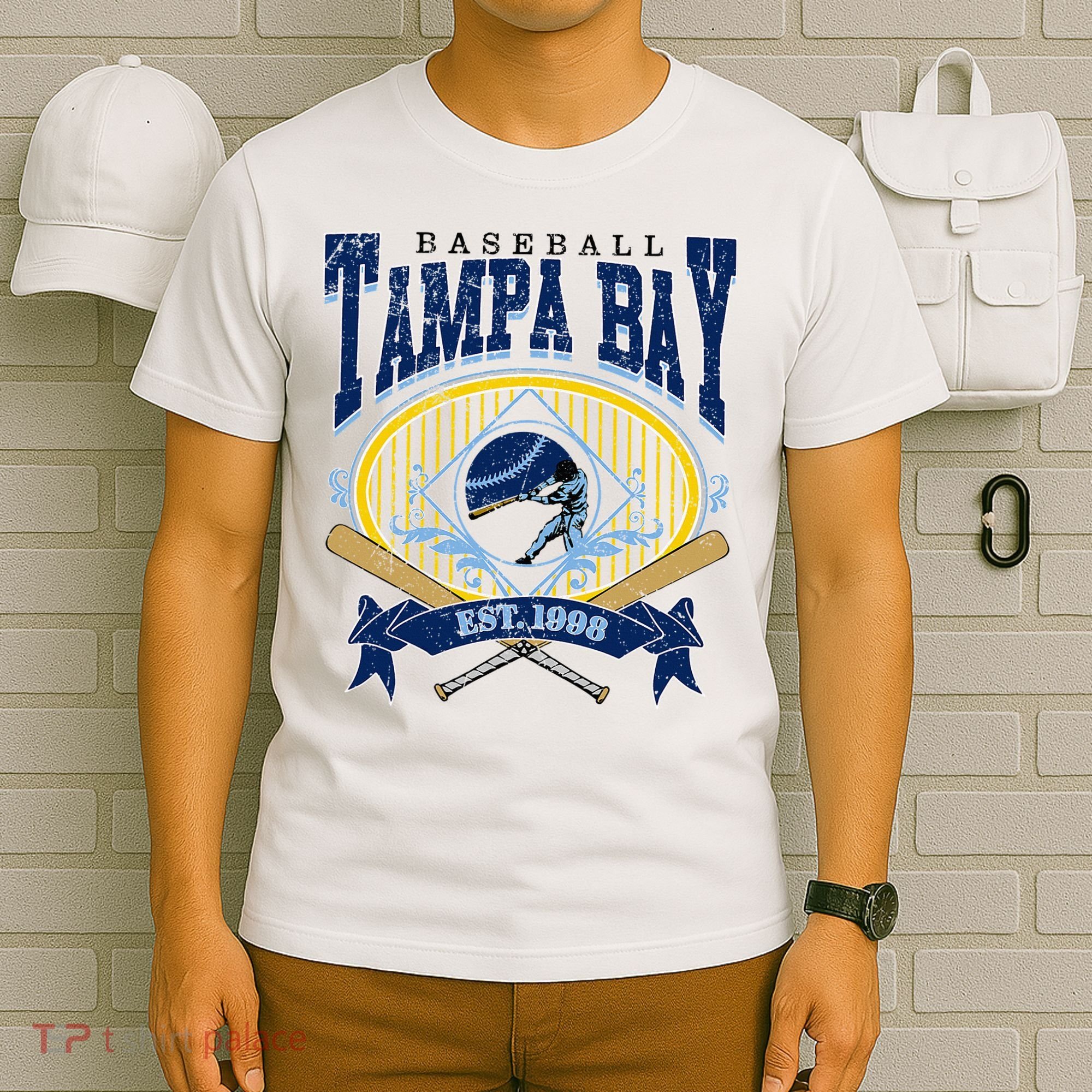 Tampa Bay Baseball Vintage Baseball Lover T-Shirt