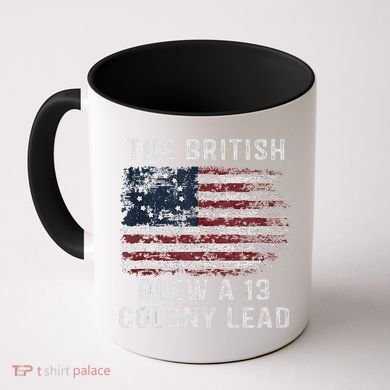 The British Blew A Thirteen Colony Lead Coffee Mug