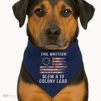 The British Blew A Thirteen Colony Lead USA-Made Doggie Bandana thumb 1