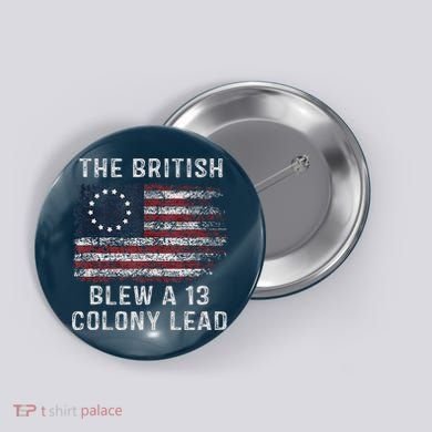 The British Blew A Thirteen Colony Lead Button