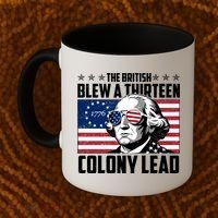 The British Blew A Thirteen Colony Lead George Washington Coffee Mug thumb 2