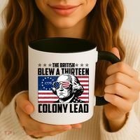The British Blew A Thirteen Colony Lead George Washington Coffee Mug thumb 3