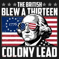 The British Blew A Thirteen Colony Lead George Washington Ornament thumb 1