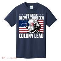 The British Blew A Thirteen Colony Lead George Washington Kids T-Shirt thumb 0