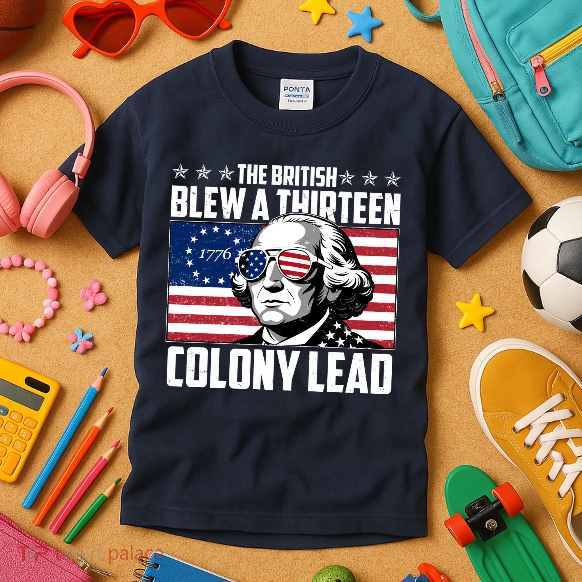 The British Blew A Thirteen Colony Lead George Washington Kids T-Shirt