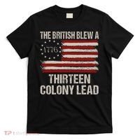 The British Blew A 13 Colony Lead Funny 4th Of July Vintage T-Shirt thumb 0