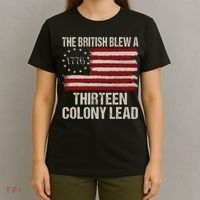 The British Blew A 13 Colony Lead Funny 4th Of July Funny T-Shirt thumb 4