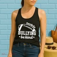 Tackle Bullying Be Kind Football Awareness Women's Tank Top thumb 2