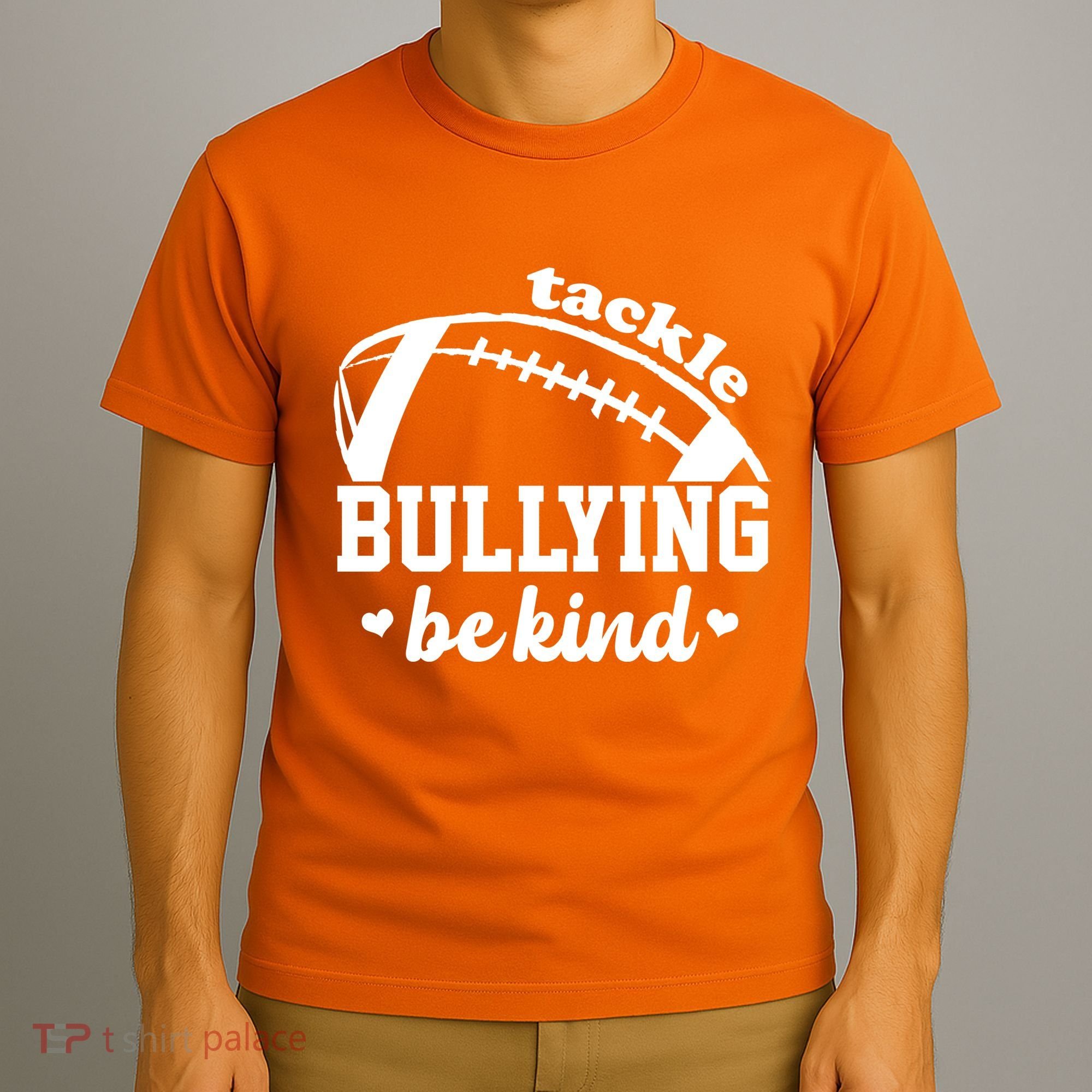 Tackle Bullying Be Kind Football Awareness T-Shirt