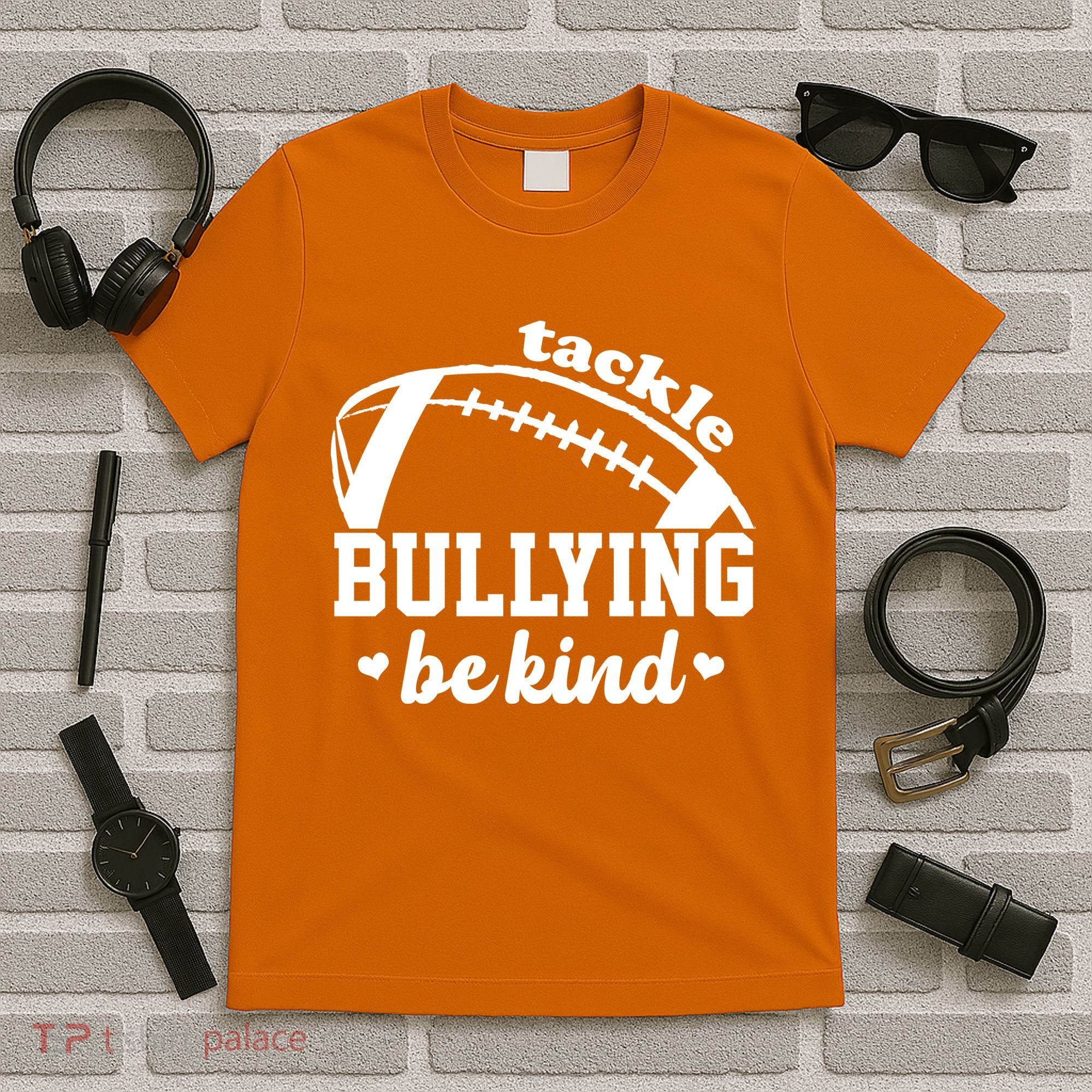 Tackle Bullying Be Kind Football Awareness T-Shirt