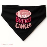 Tackle Breast Cancer Football USA-Made Doggie Bandana thumb 0