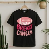 Tackle Breast Cancer Football T-Shirt thumb 2