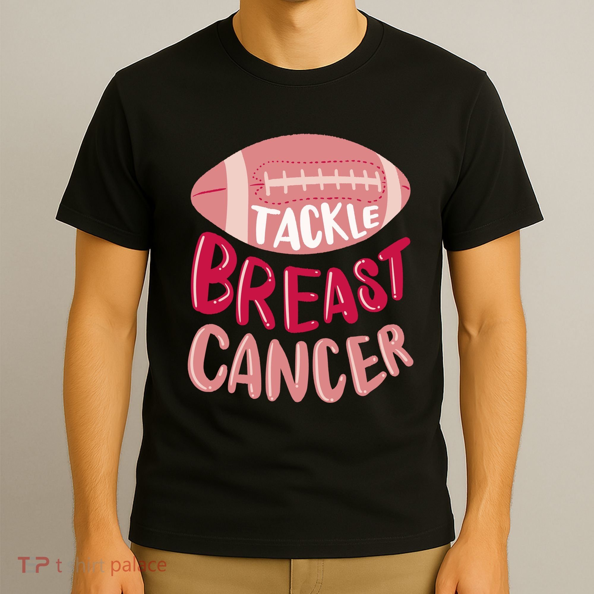 Tackle Breast Cancer Football T-Shirt