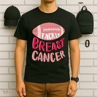 Tackle Breast Cancer Football T-Shirt thumb 6
