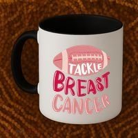 Tackle Breast Cancer Football Coffee Mug thumb 2
