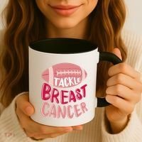 Tackle Breast Cancer Football Coffee Mug thumb 3
