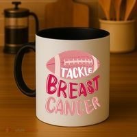 Tackle Breast Cancer Football Coffee Mug thumb 4