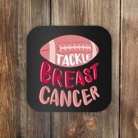 Tackle Breast Cancer Football Coaster thumb 0
