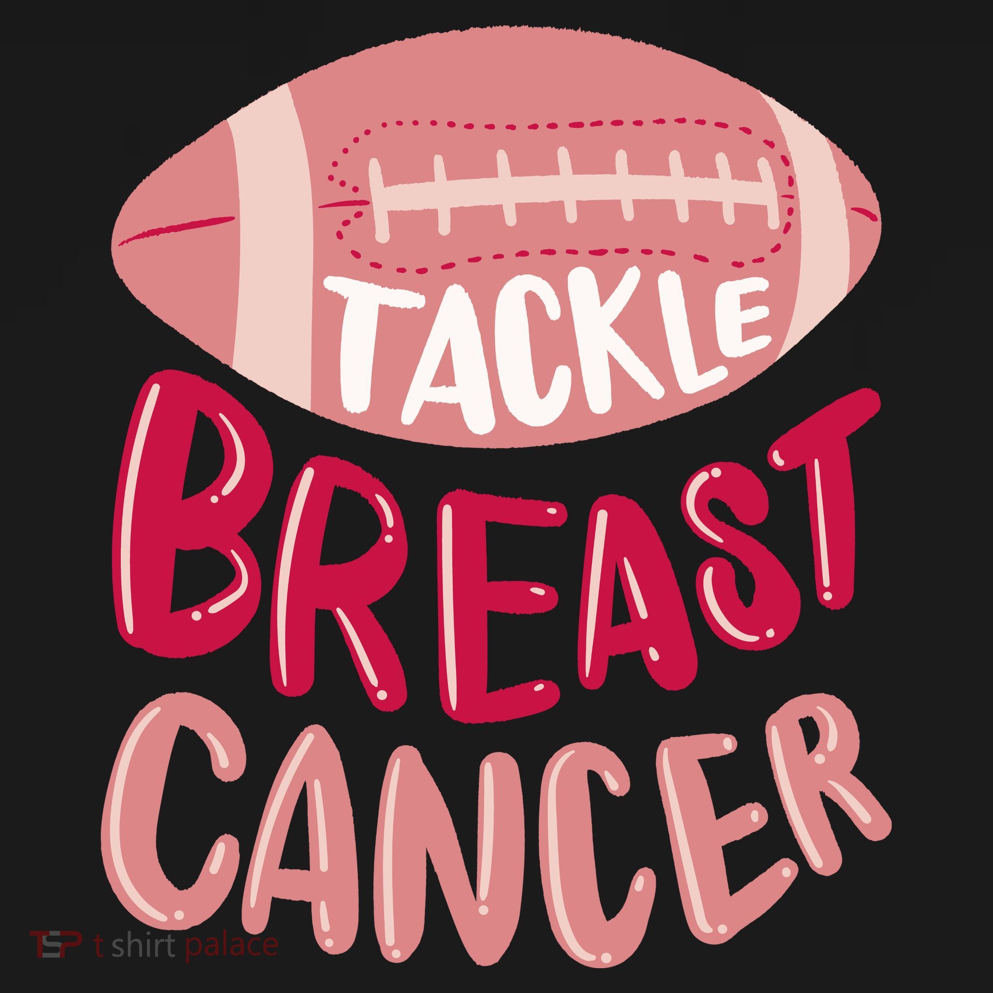 Tackle Breast Cancer Football Women's Hoodie
