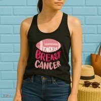 Tackle Breast Cancer Football Women's Tank Top thumb 2