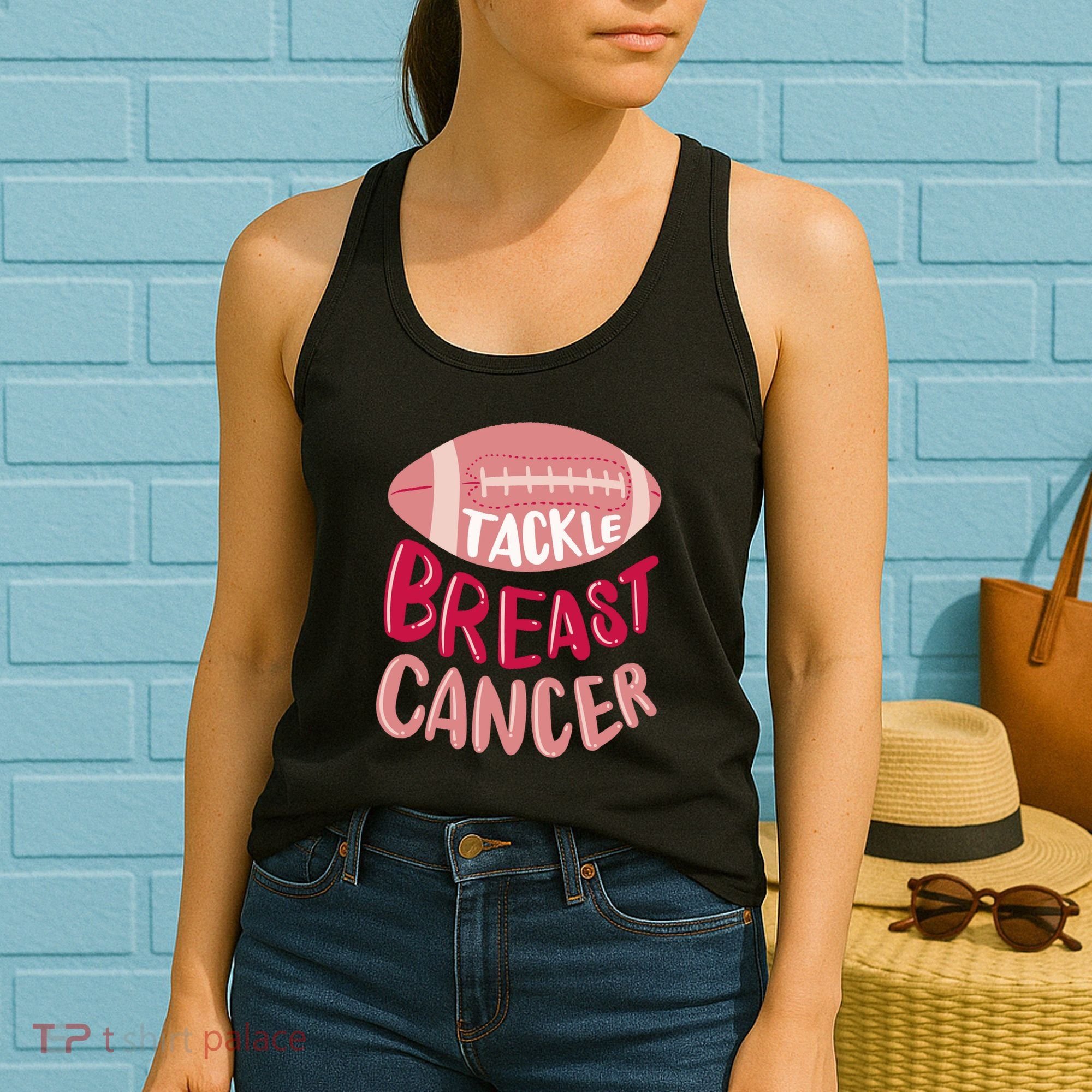 Tackle Breast Cancer Football Women's Tank Top