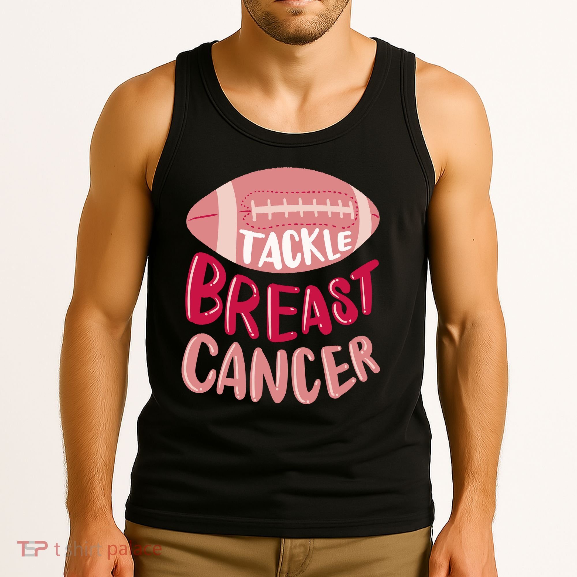 Tackle Breast Cancer Football Tank Top