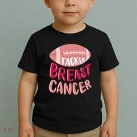 Tackle Breast Cancer Football Toddler T-Shirt thumb 2