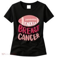 Tackle Breast Cancer Football Women's T-Shirt thumb 0