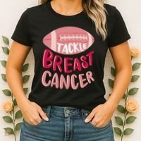 Tackle Breast Cancer Football Women's T-Shirt thumb 2
