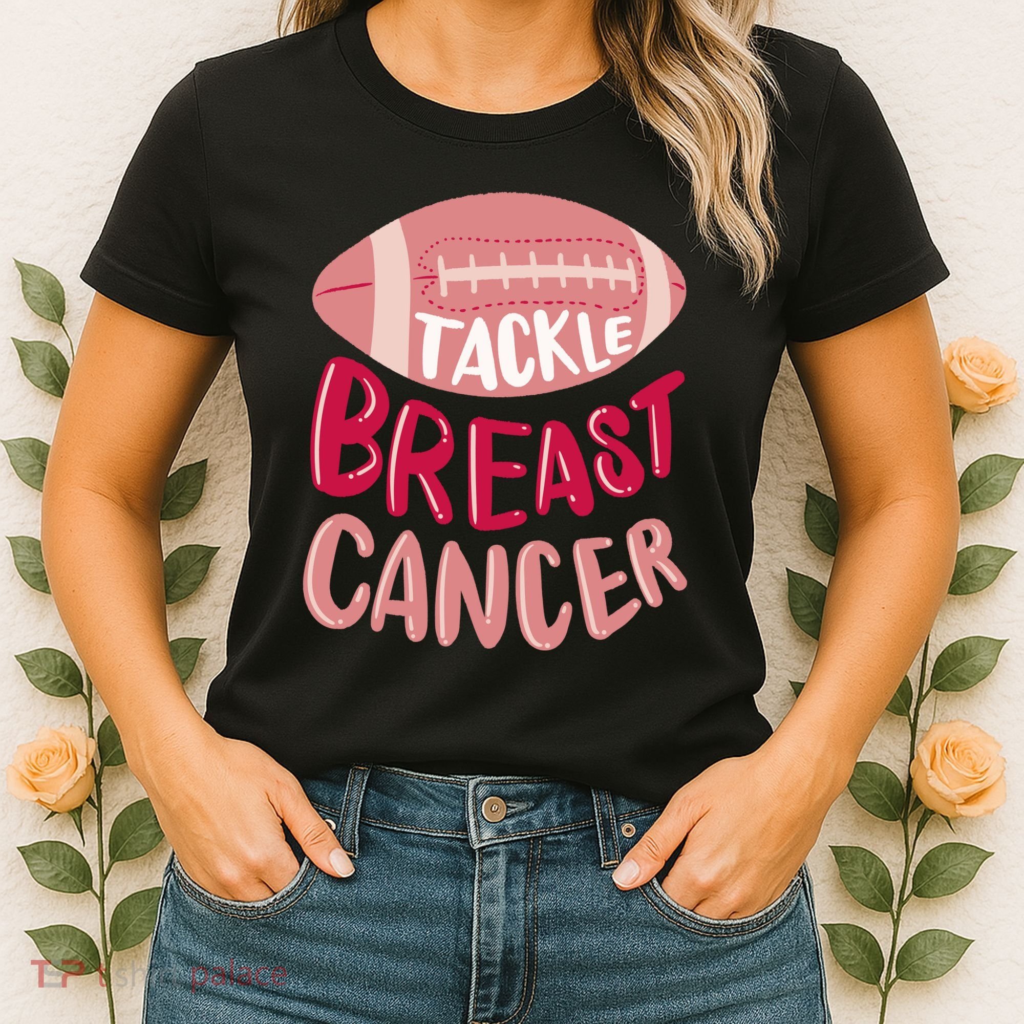 Tackle Breast Cancer Football Women's T-Shirt