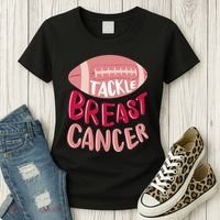Tackle Breast Cancer Football Women's T-Shirt thumb 3