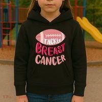 Tackle Breast Cancer Football Kids Hoodie thumb 3