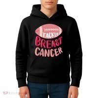 Tackle Breast Cancer Football Kids Hoodie thumb 4