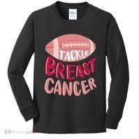Tackle Breast Cancer Football Kids Long Sleeve Shirt thumb 0
