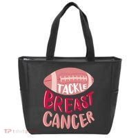 Tackle Breast Cancer Football Tote Bag thumb 0