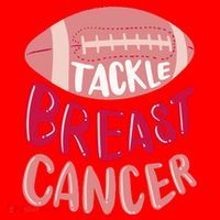 Tackle Breast Cancer Football Santa Hat thumb 1