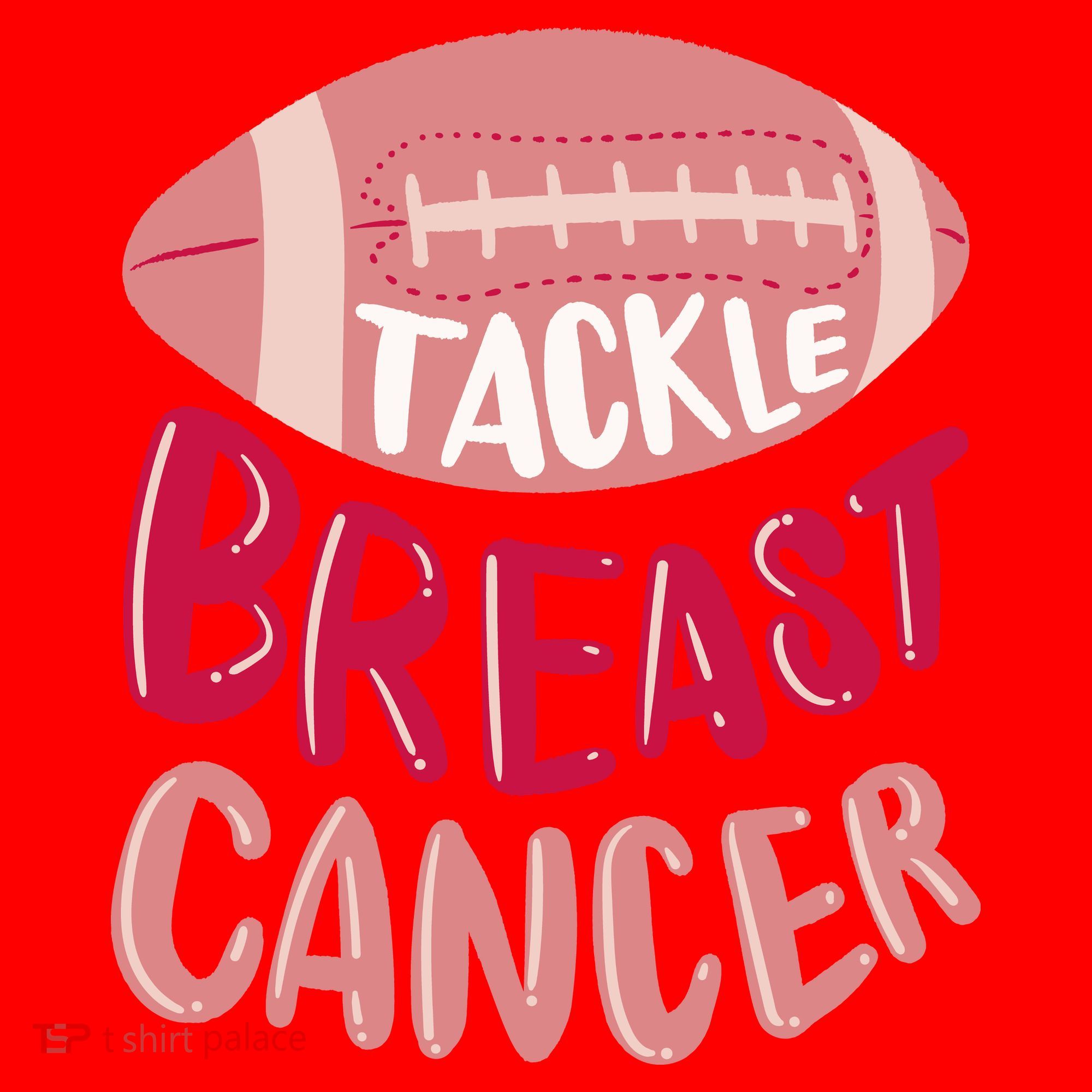 Tackle Breast Cancer Football Santa Hat